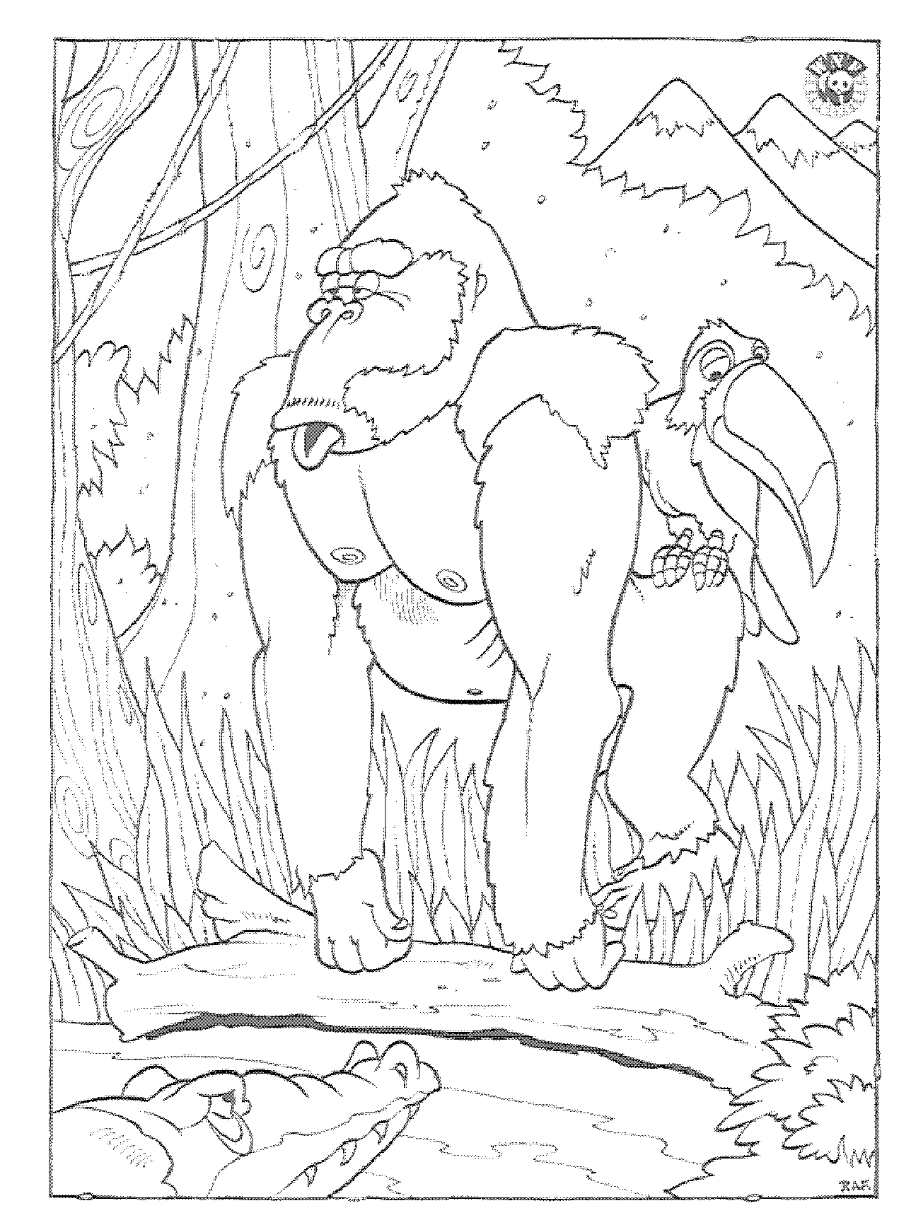Plansa de colorat cu Gorilla 23 16